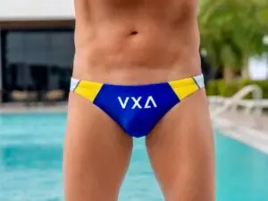 unlined blue swim brief