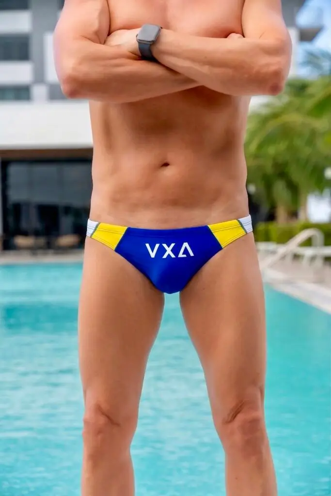 unlined blue swim brief