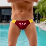 unlined red swim brief