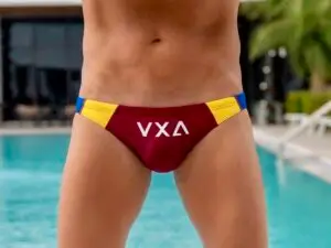 unlined red swim brief