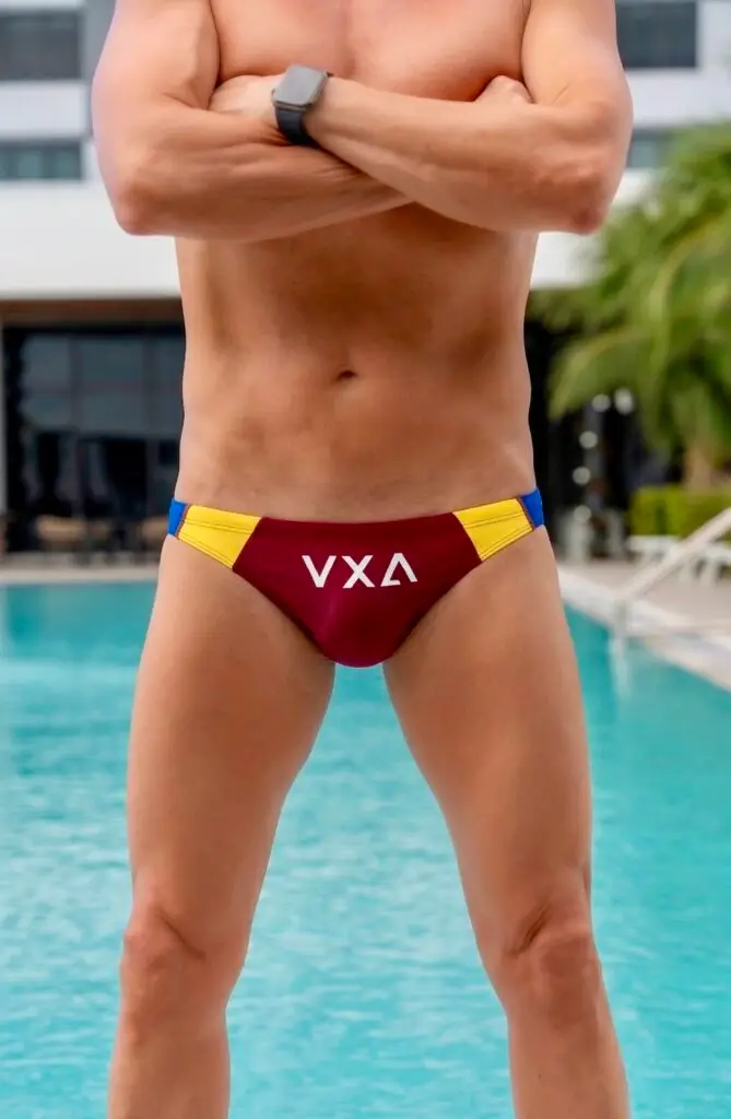 unlined red swim brief