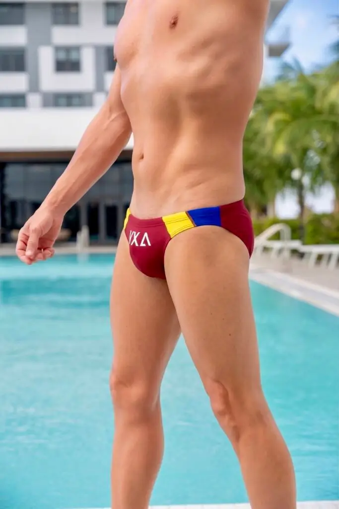 unlined red swim brief