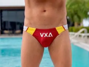 unlined red swim brief