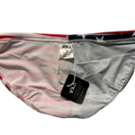 VXA men’s competitive swim brief in American flag print with stars and stripes, back view inside