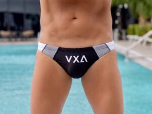 VXA Men's Vector Swim Brief, Unlined, Onyx Black