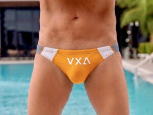 VXA Men's Vector Swim Brief, Unlined, Blaze Orange