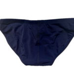 VXA men’s competitive swim brief in Navy with white logo, back view